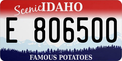 ID license plate E806500
