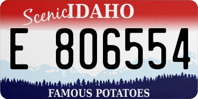 ID license plate E806554