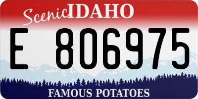 ID license plate E806975