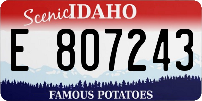 ID license plate E807243