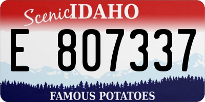 ID license plate E807337