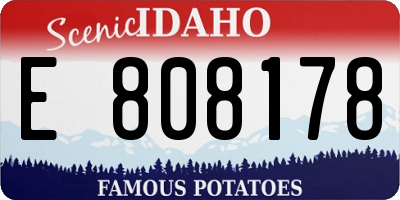 ID license plate E808178