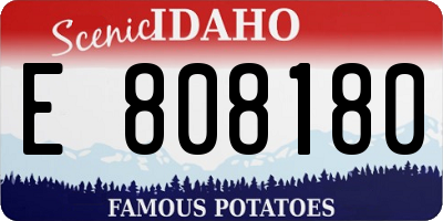 ID license plate E808180