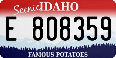 ID license plate E808359
