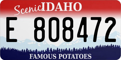 ID license plate E808472