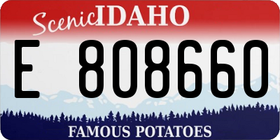 ID license plate E808660