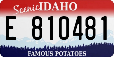 ID license plate E810481