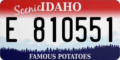 ID license plate E810551