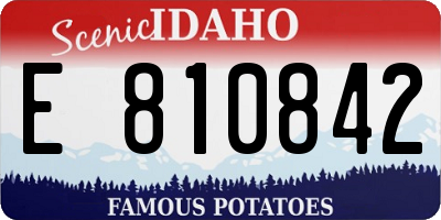 ID license plate E810842