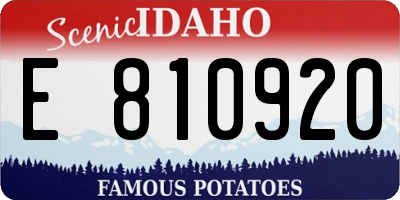 ID license plate E810920