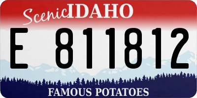 ID license plate E811812