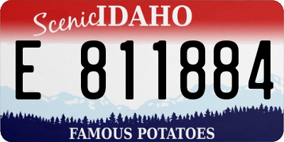 ID license plate E811884