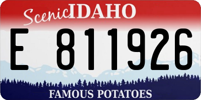 ID license plate E811926