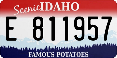 ID license plate E811957