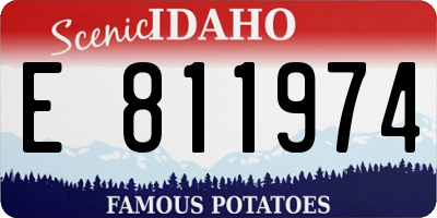 ID license plate E811974