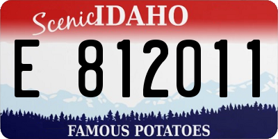 ID license plate E812011