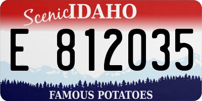 ID license plate E812035