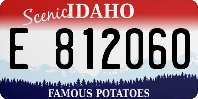 ID license plate E812060