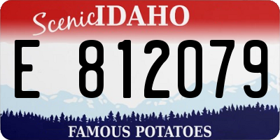ID license plate E812079