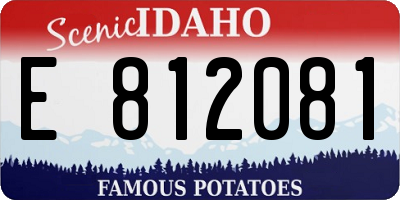 ID license plate E812081