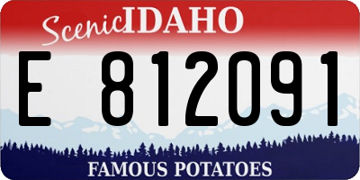 ID license plate E812091