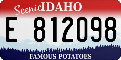 ID license plate E812098