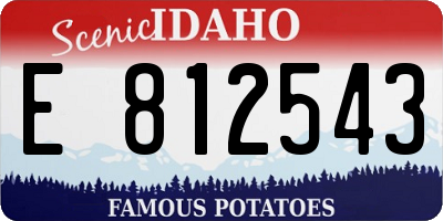 ID license plate E812543