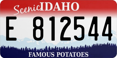 ID license plate E812544