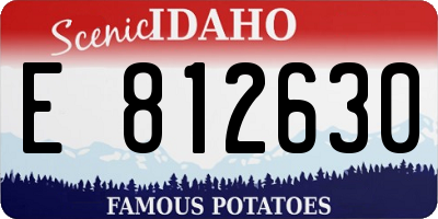 ID license plate E812630