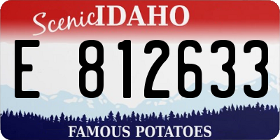 ID license plate E812633