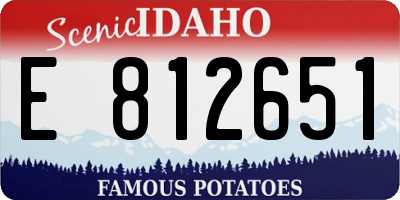 ID license plate E812651