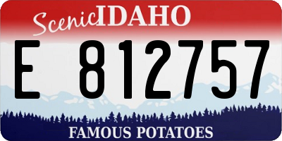 ID license plate E812757