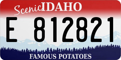 ID license plate E812821