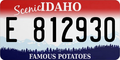 ID license plate E812930