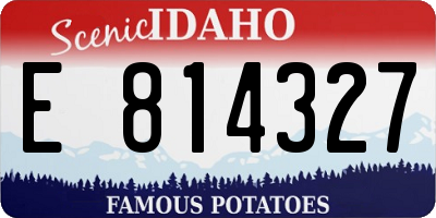 ID license plate E814327