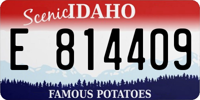 ID license plate E814409