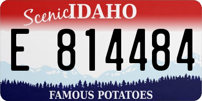 ID license plate E814484