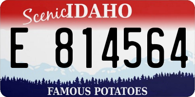 ID license plate E814564