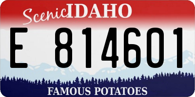 ID license plate E814601