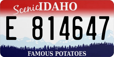 ID license plate E814647