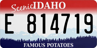 ID license plate E814719
