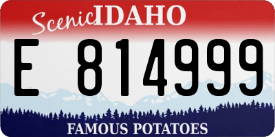ID license plate E814999