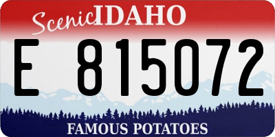 ID license plate E815072
