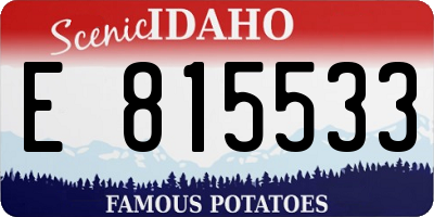 ID license plate E815533