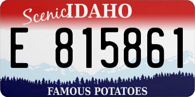 ID license plate E815861