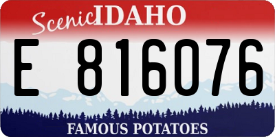 ID license plate E816076