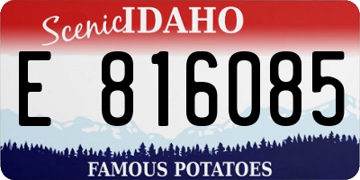 ID license plate E816085