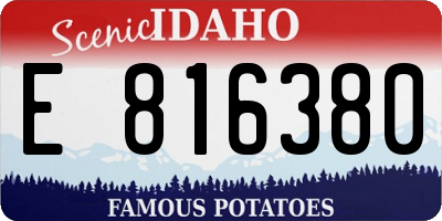 ID license plate E816380