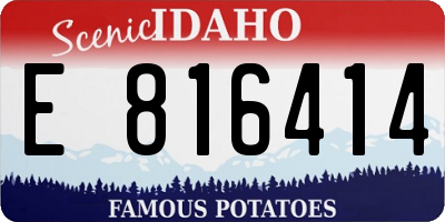 ID license plate E816414