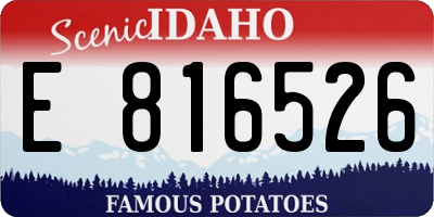 ID license plate E816526